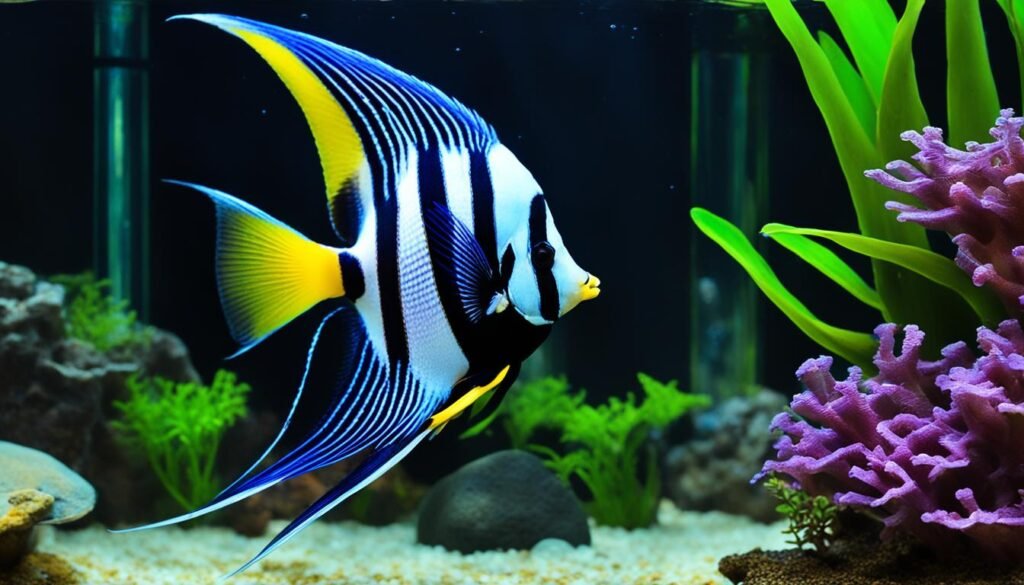 angelfish in a tank