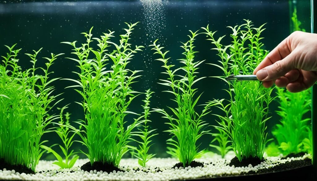 Hygrophila difformis fertilization